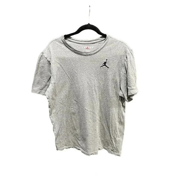 Nike Air Jordan Men's Gray Jumpman T-Shirt Size L Short Sleeve Crew Neck - Picture 1 of 9